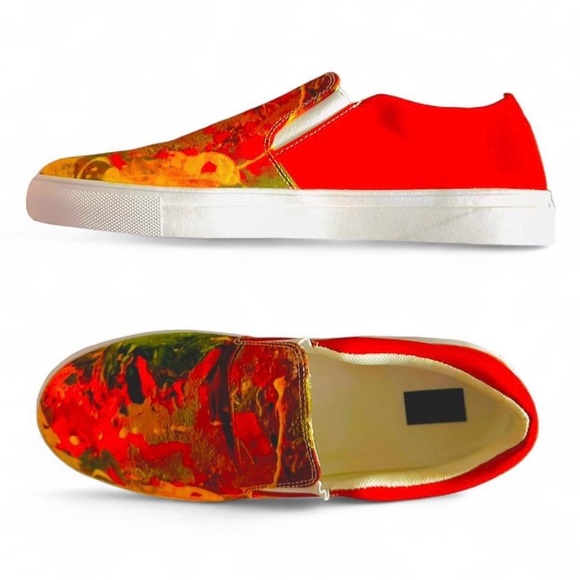 Vans Shoes - Custom Made Slip-On Canvas Sneakers by Denise Antoinette